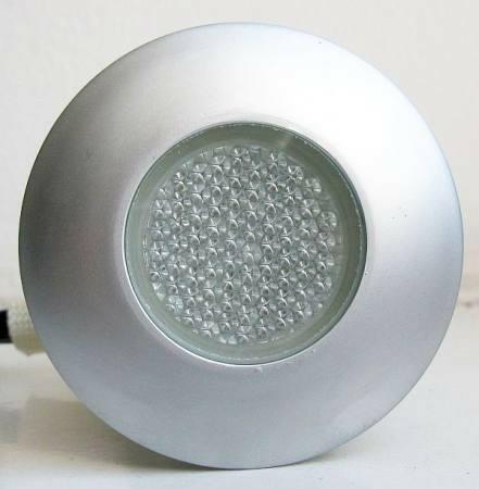 LED-GR91-3, 3x0, 4W, 3db-os szett, trafóval, fém szín: szürke, IP68, földbe süllyesztett LED lámpa, LED szín: kék