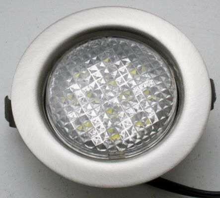 LED-06D-3X1, 0W, 3db 1, 0W LED 12V, beépíthető lámpa szett (3 db-os LED szett), LED: fehér, lámpa: króm
