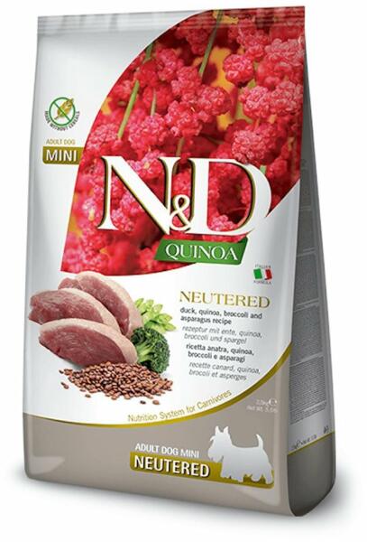 Quinoa Neutered Adult Mini Duck & Broccoli & Asparagus 2,5 kg