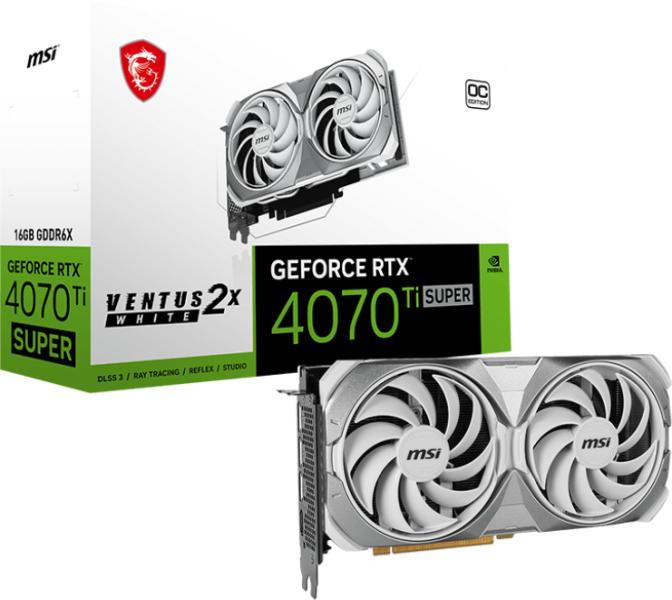 MSI GeForce RTX4070 Ti SUPER VENTUS2X +α MSI GeForce RTX 4070 Ti SUPER VENTUS 2X WHITE OC 16GB GDDR6X