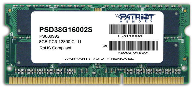Signature 8GB DDR3 1600MHz PSD38G16002S