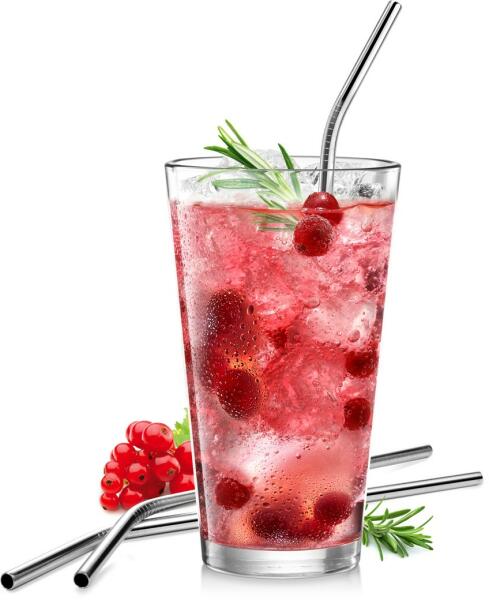 myDRINK rozsdamentes acél szívószálak, 4 db, tisztítókefével (308866.00)