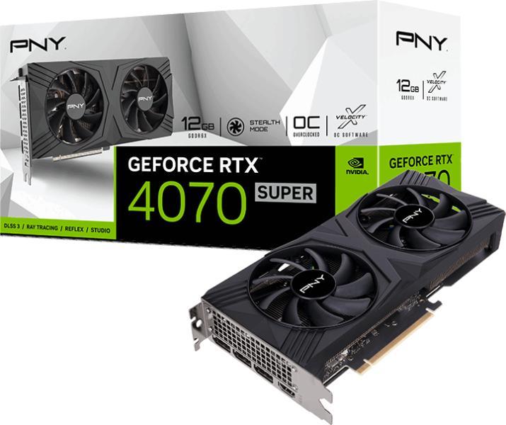 PNY GeForce RTX 4070 SUPER 12GB GDDRX6 OC (VCG4070S12DFXPB1-O