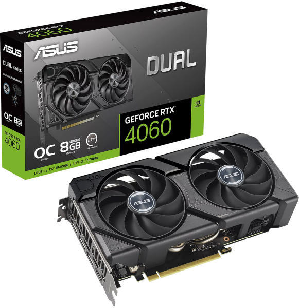 GeForce RTX 4060 DUAL 8GB GDDR6 OC V2 (DUAL-RTX4060-O8G-V2/90YV0JC4-M0NB00)