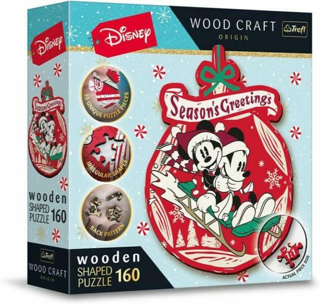 Wood Craft - Disney - Mickey és Minnie karácsonya 160 db-os (20192)