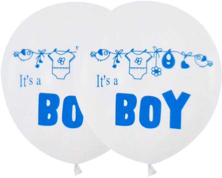 5 darabos latex lufi szett - Babaváró - It’s a boy - 30 cm
