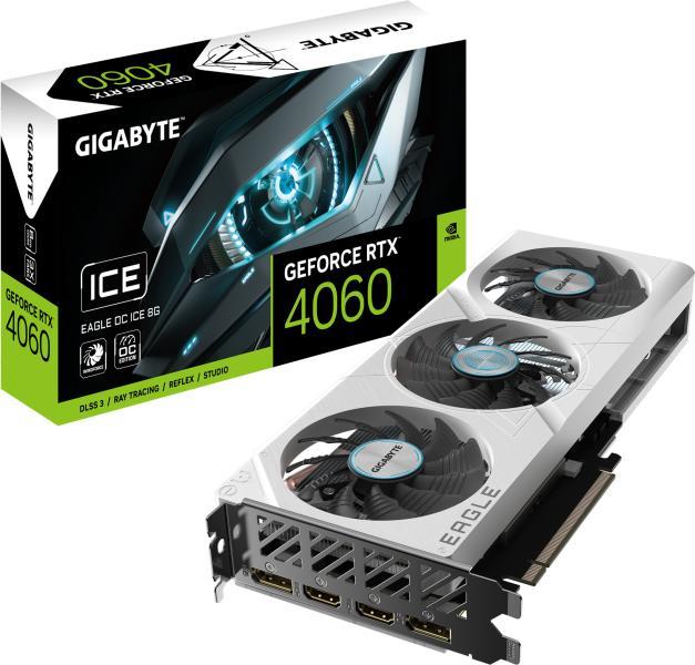 GIGABYTE GeForce RTX 4060 EAGLE OC ICE 8GB GDDR6 128bit (GV