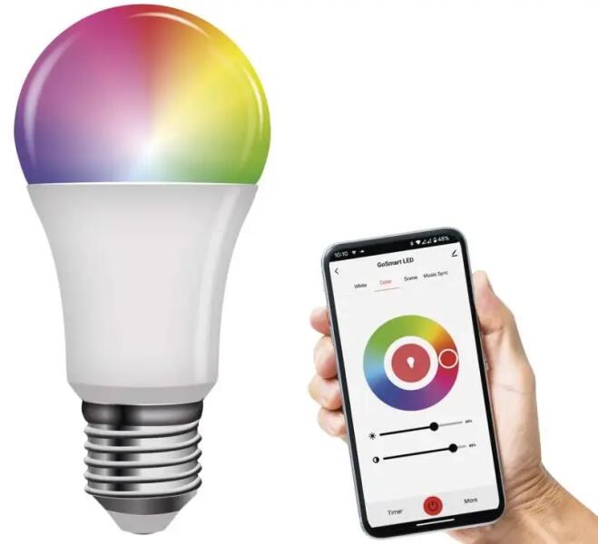 11W Tuya fényerő-, szín- és színhőmérséklet-szabályozható E27 Smart LED körte (rgbcct) (e zqw515r rgbcct)