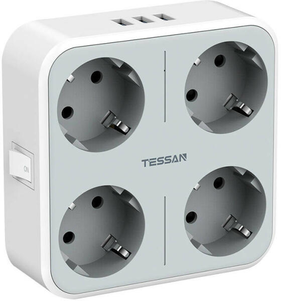 4 Plug + 3 USB 1,5 m Switch (TS-302-DE)