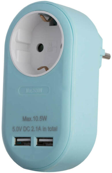 1 Plug + 2 USB (EPAG-1EE-2USB-B)