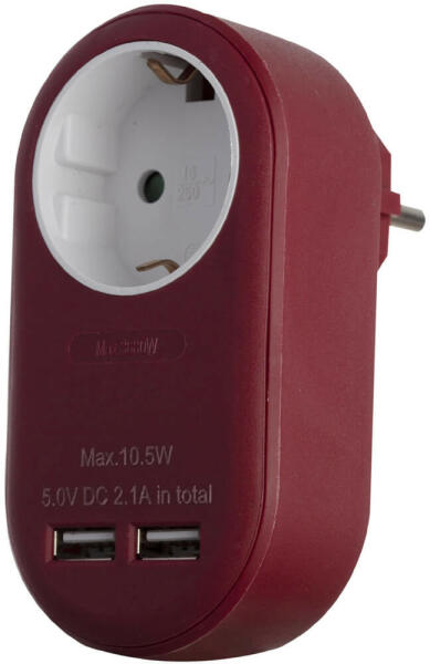 1 Plug + 2 USB (EPAG-1EE-2USB-BR)