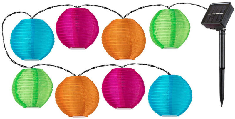 Napelemes mini lampion fényfüzér, 4, 3m (Titu) (77048)