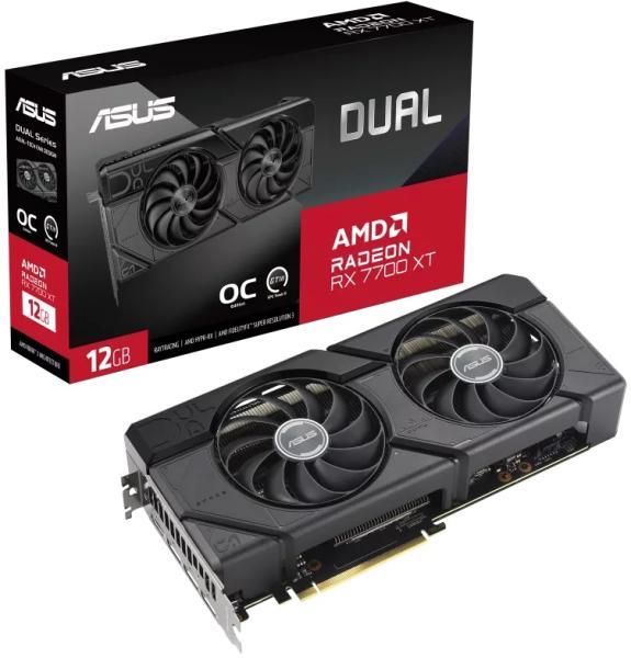 Radeon RX 7700 XT Dual OC Edition 12GB GDDR6 (DUAL-RX7700XT-O12G/90YV0JZ0-M0NA00)