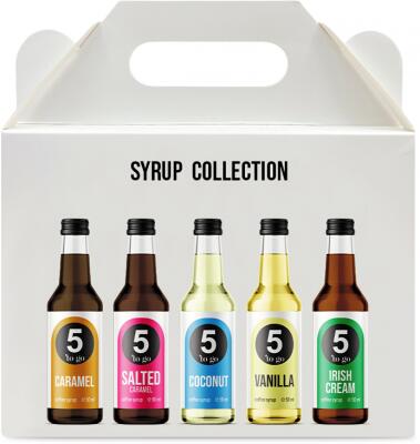 5 to go Colectie siropuri cafea 5 sortimente x 50ml, 5 to go 5 to go Colectie siropuri cafea 5 sortimente x 50ml, 5 to go