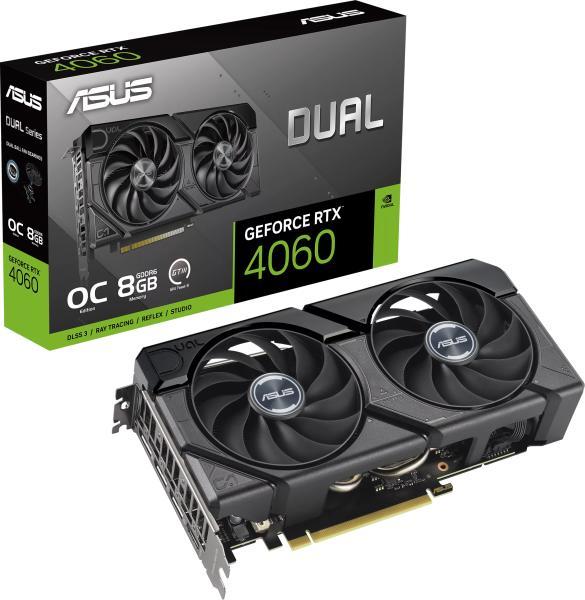 GeForce RTX 4060 Dual EVO OC 8GB GDDR6 128bit (DUAL-RTX4060-O8G-EVO/90YV0JC7-M0NA00)