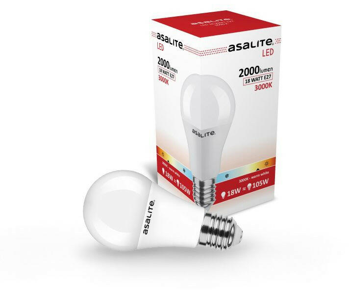 LED Izzó A65 gömb E27 18W 3000K (2000 lumen) (ASAL0288)