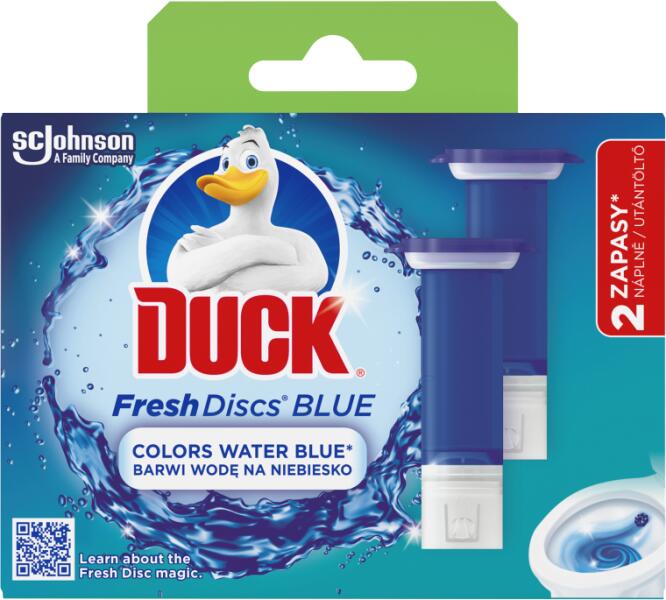 Fresh Discs Blue 2 darabos WC-öblítő korong utántöltő színező hatással 2 x 36 ml (72 ml)