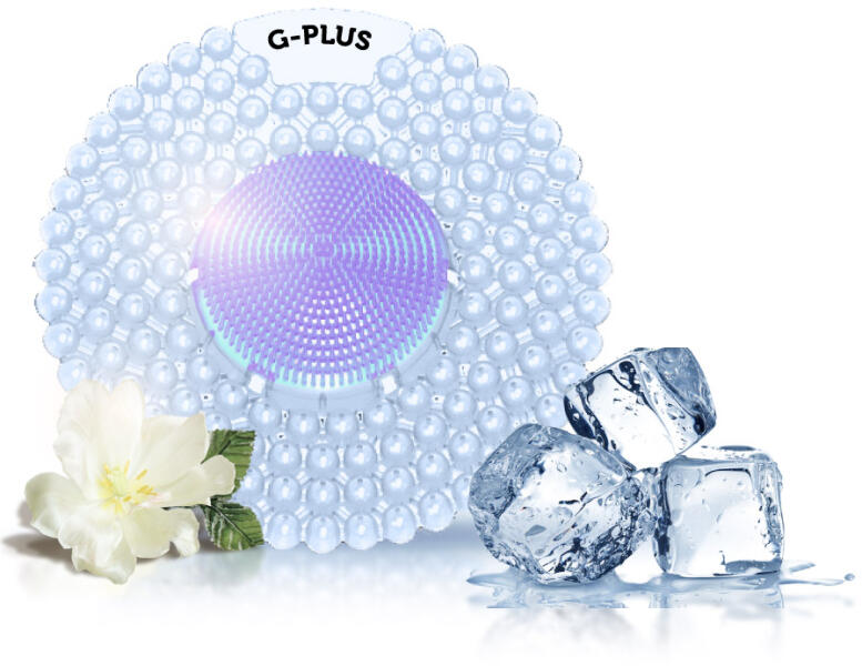 G-PLUS Ice Cool - jeges frissesség illatú piszoár rács, húgykő- vízkőlazító enzimmel, 60 napos (G-PLUS-ICE)