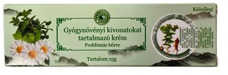 Gyógynövényi kivonatokat tartalmazó krém 15g
