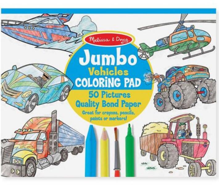 Jumbo színező füzet - járműves 50 db-os (4205)