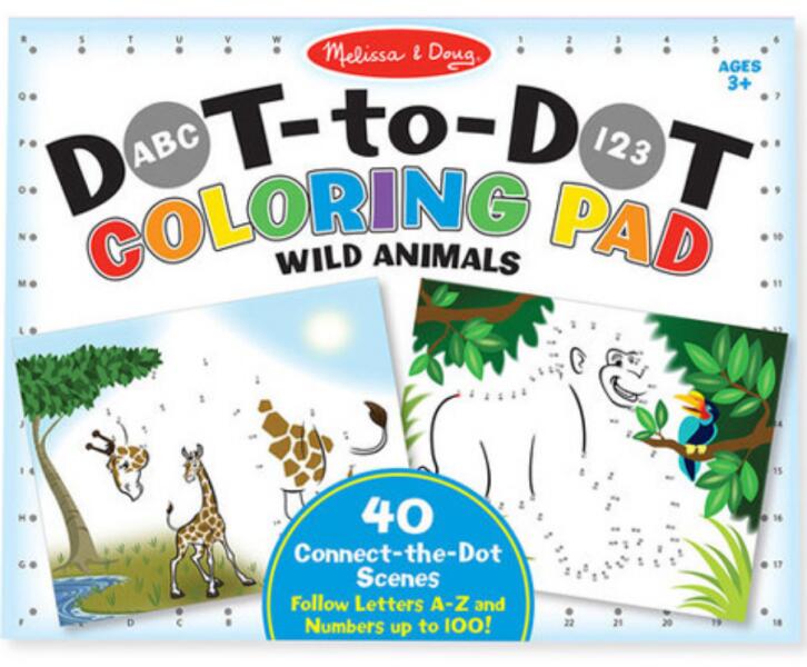 Dot-to-Dot pontról-pontra színező füzet - vadállatos 40 db-os (9104)