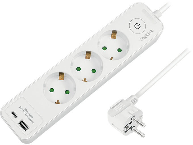 3 Plug + 2 USB 1,5 m Switch (LPS279U)
