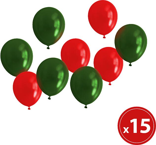 Lufi szett - piros-zöld, metálos - 15 db / csomag (58751) - mediamarkt