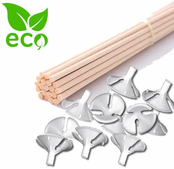ECO lufi szár + csésze, műanyagmentes, bambusz 40 cm