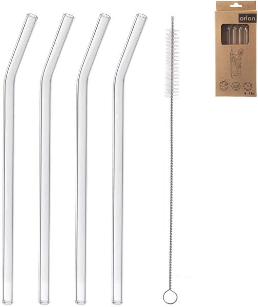Hajlított szálak 20 cm 4 db, boroszil. üveg + kefe (151449)