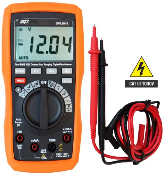 Multiméter, digitális DC 1000V / AC 600V True RMS CAT IV. - SP Tools (SP62016)