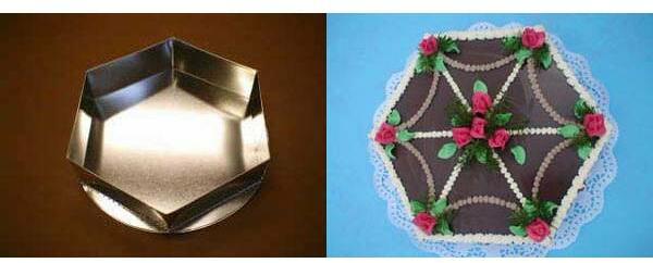 Tortaforma hatszögletű kicsi 17cm - Jakub Felcman (f251)