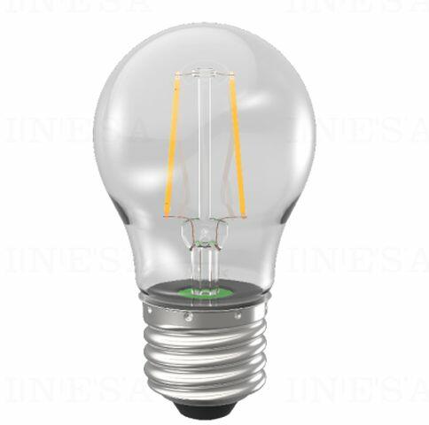 Led Filament E27 2W, 250 lumen, 10db felett-10%. 45 mm. 2700 kelvin, meleg fehér. Kerti fényfüzér foglalatba is! (LLKFIL2WE2760275K2700)
