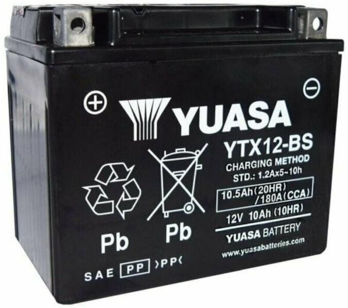 YUASA AGM 12V 10Ah left+ YTX12-BS (Acumulator moto) - Preturi