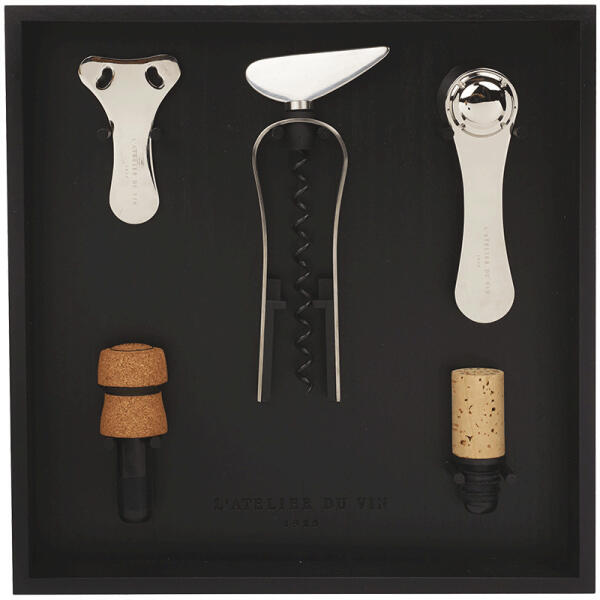 Borkiegészítő készlet LE RÂTELIER À OUTILS DU VIN, 5 db szett, L'Atelier du Vin (LADV954654)