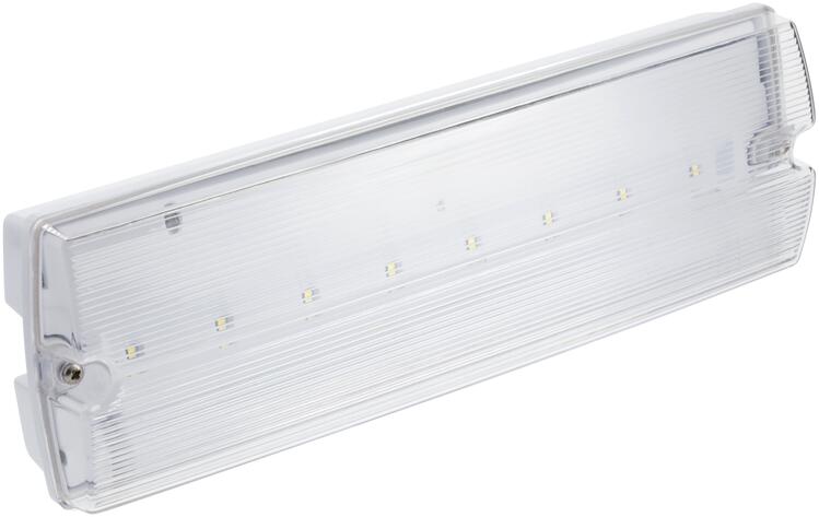 Vészvilágító lámpatest, oldalfali, 3W, 6400K, 120°, állandó és készenléti, 1h, AUTO TESZT, IP65 (GTV-LD-TERNO1-00) (GTV-LD-TERNO1-00)