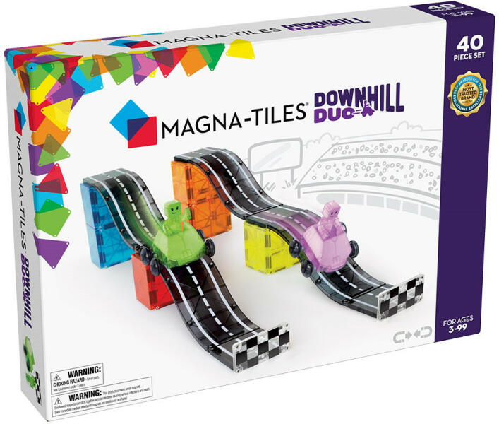 Magna-Tiles Magna Tiles Downhill Duo, set magnetic 40 de piese