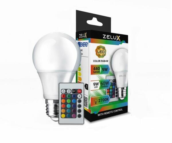 Led RGB A60 9W E27 Okos izzó távirányítóval - lumino