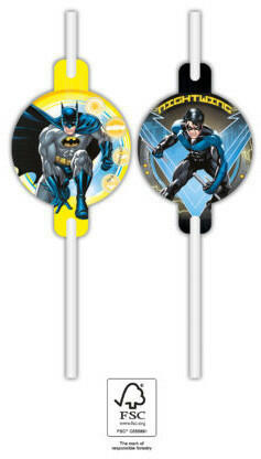 Batman Rogue Rage papír szívószál 4 db-os szett FSC (PNN93356) - kidsfashion