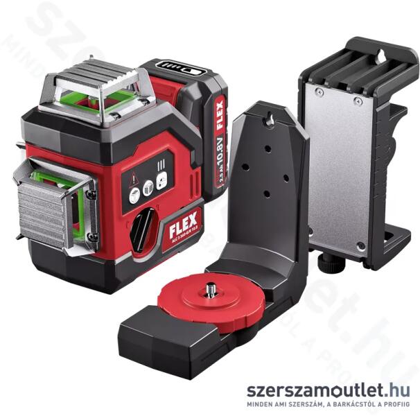 ALC 3/360-G/R 10.8 SET Akkus 360° 3 síkú vonallézer ZÖLD, L-BOXX (1x2, 5Ah/10, 8V) (500.739) (521.930)