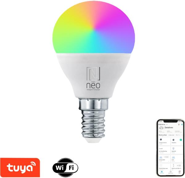 NEO LITE Smart LED izzó E14 6 W RGB+CCT színes és fehér, dimmelhető, WiFi, P45 (07745L)