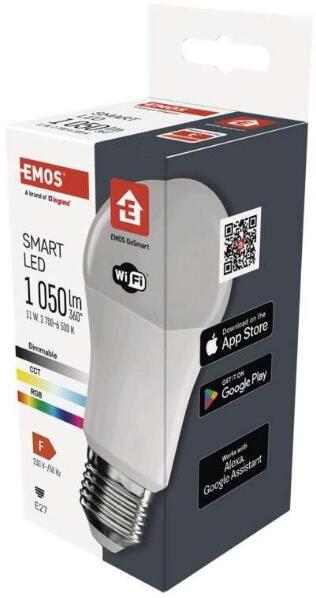 Okos LED izzó GoSmart A60 E27 11 W (75 W) 1050 lm RGB dimmelhető WiFi (1520503501)