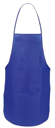 Kötény, szakács, non-woven kötény zsebbel, 500x730mm, kék