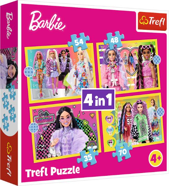 Barbie világa 4 az 1-ben puzzle 35,48,54,70 db-os (34626)