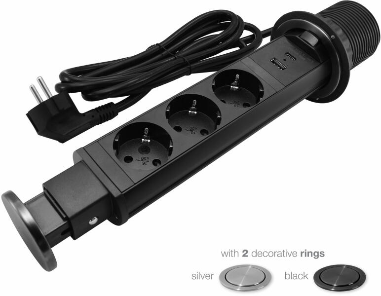 3 Plug + 2 USB (235-121)