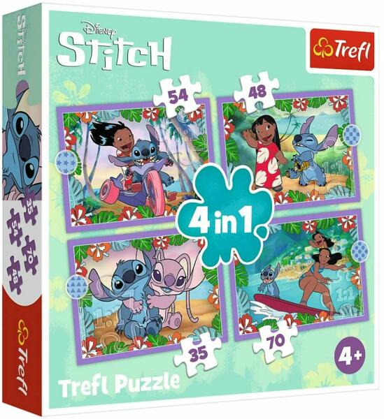 Lilo & Stitch 4 az 1-ben puzzle 35,48,54,70 db-os (34633)