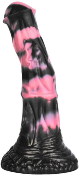 Szilikon lószerszám dildó 18 cm (fekete-pink) (3662811527649)