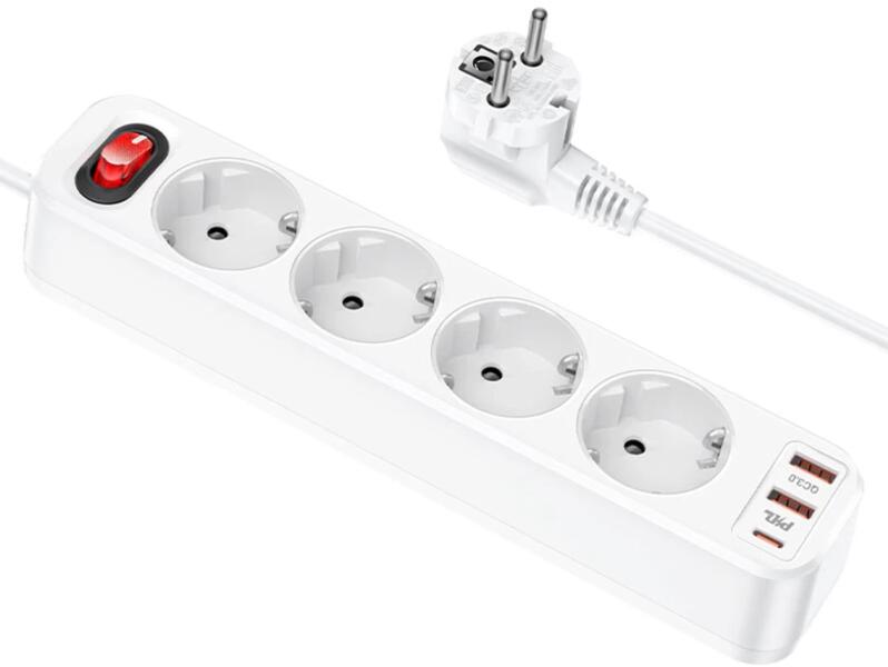 4 Plug + 3 USB 1,8 m Switch (KF2314289)