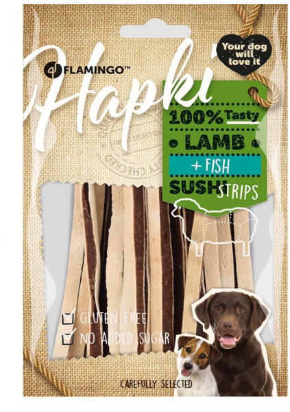 Hapki Sushi Strips bárányos halas csíkok 85 g