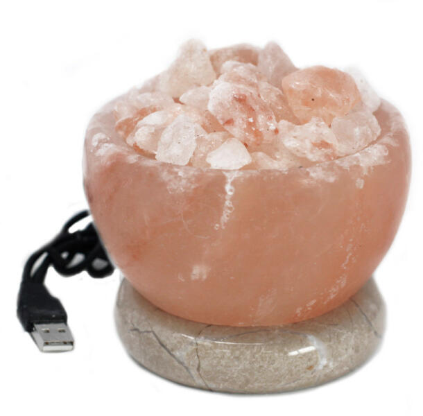 Himalája sólámpa, színváltós - USB (QSalt-62N)