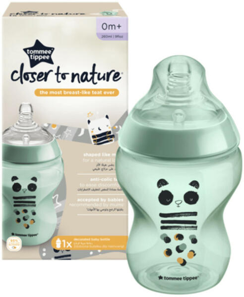 Closer to Nature Anti-Colic 260 ml zöld panda